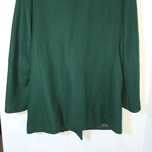 Vintage Military Olive Green Double Breasted Wool Blazer Gold Buttons Size 8 M - Picture 9 of 11